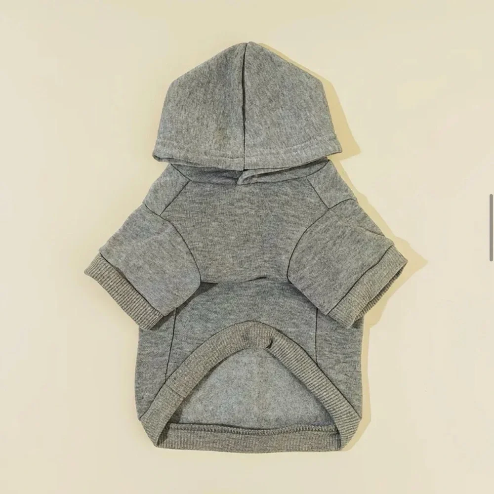 Gray Pet Cat or Dog Hoodie Sweatshirt